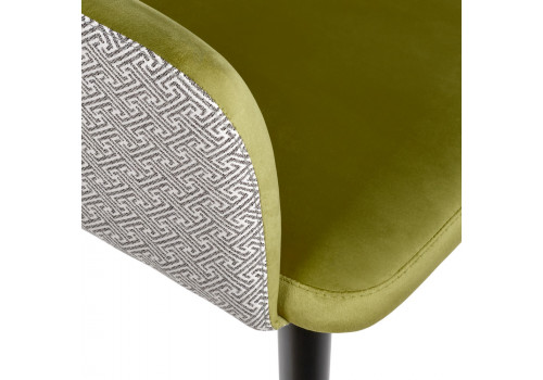 Стул Bruno ярко-зеленый с жаккардом
