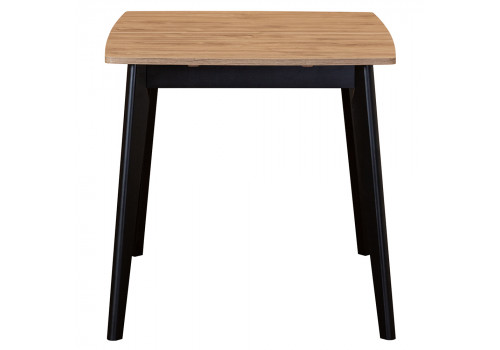 Стол Oslo раскладной 100-130x80x76см, Дуб Навара структурное, чёрный