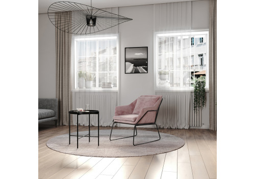 Комплект кресло ALEX и оттоманка ALEX пудровый