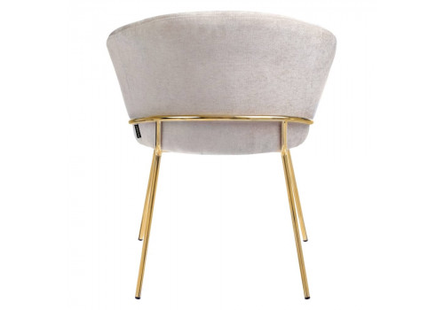 Стул-полукресло Martin миндальный шенилл с золотыми ножками