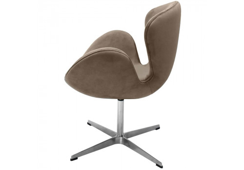 Кресло SWAN STYLE CHAIR латте, искусственная замша