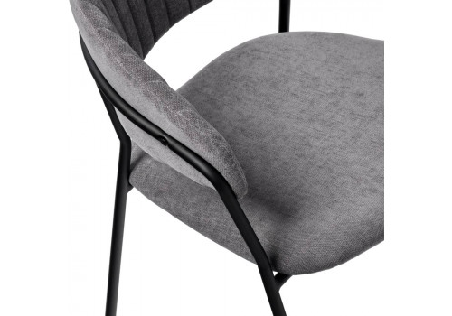 Стул Turin серый вельвет с чёрными ножками