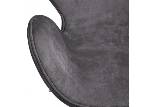Кресло SWAN STYLE CHAIR тёмно-серый, искусственная замша