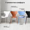 Комплект из 4-х стульев Seven Style белый с хромированными ножками