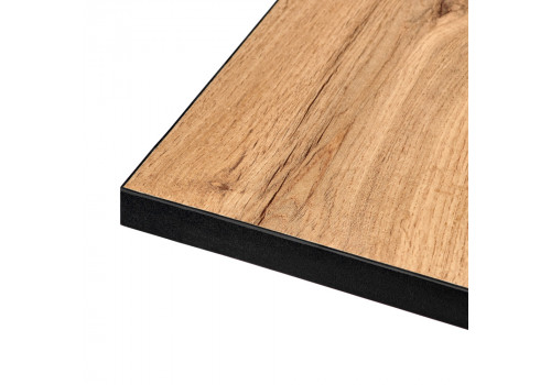 Стол Dublin раскладной 120-160х80х75 Дуб Вотан, чёрные ножки