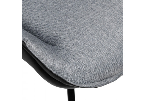 Стул Soft серо-голубой с чёрным, рогожка