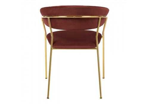 Стул Turin терракотовый с золотыми ножками