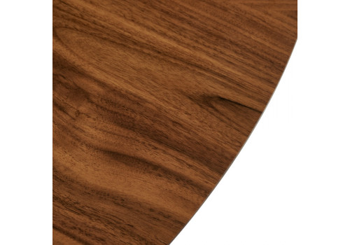 Стол Liverpool диам.110см, шпон орех лучевой набор, с хромированными ножками