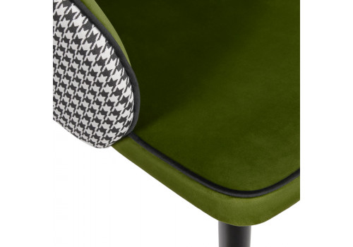 Стул Paola зеленый с жаккардом