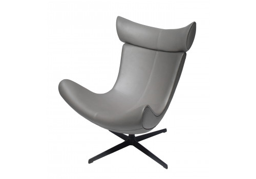 Кресло TORO серый, экокожа