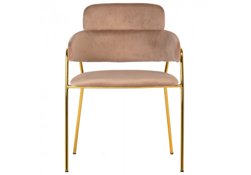 Стул Napoli латте с золотыми ножками