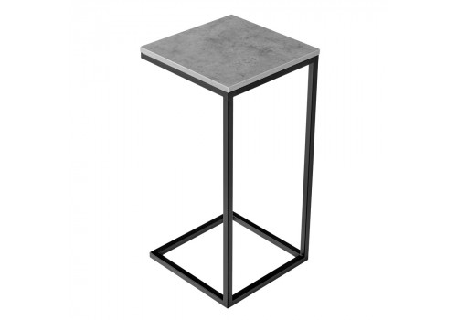 Придиванный столик Loft 35х35 Бетон Чикаго с чёрными ножками