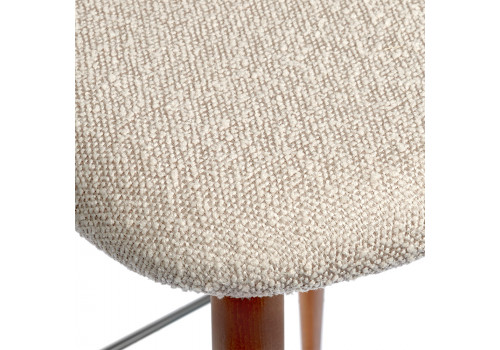 Стул полубарный Lucas латте букле с ножками цвета орех