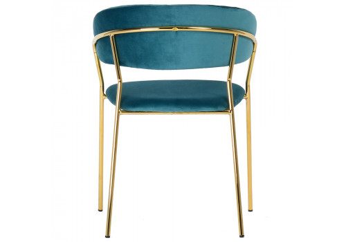 Стул Turin бирюзовый с золотыми ножками