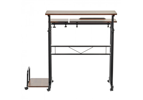 Стол многофункциональный Shuttle 80х58х80-130см, темное дерево, чёрный