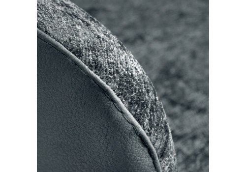 Стул Bruno серый шенилл с экокожей с поворотным механизмом