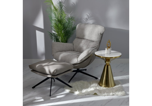 Кофейный столик Atlant диам.45см x 54см, золотой, металл, керамика
