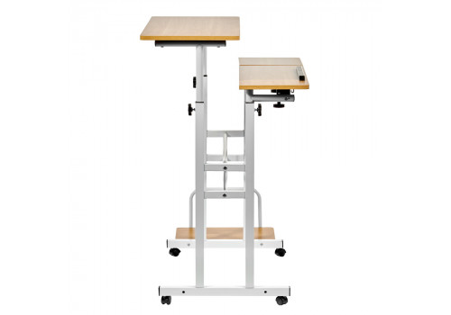 Стол многофункциональный Shuttle 80х58х80-130см, светлое дерево, белый