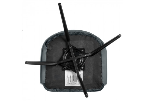 Стул Bruno серый шенилл с экокожей с поворотным механизмом