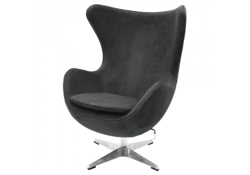 Кресло EGG STYLE CHAIR графит, искусственная замша