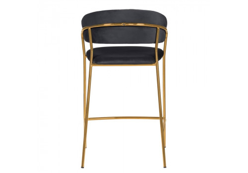 Стул полубарный Turin чёрный с золотыми ножками