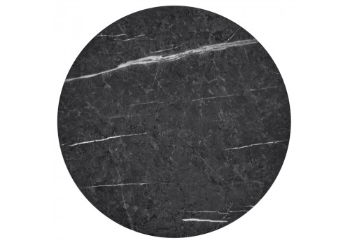 Набор кофейных столиков Tango орех и серый мрамор с чёрными ножками, 2шт