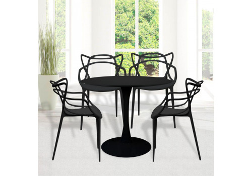 Стол Tulip диам.100см, черный