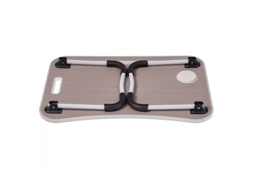 Стол складной с подстаканником «ЛАЙТ», 59,5x39,5x26,4см, мдф, металл, св. дерево, белый