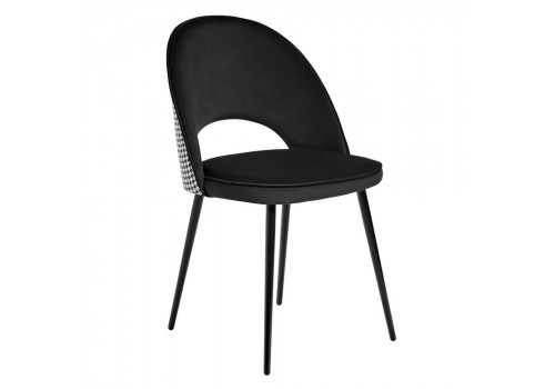 Стул Leo чёрный с жаккардом