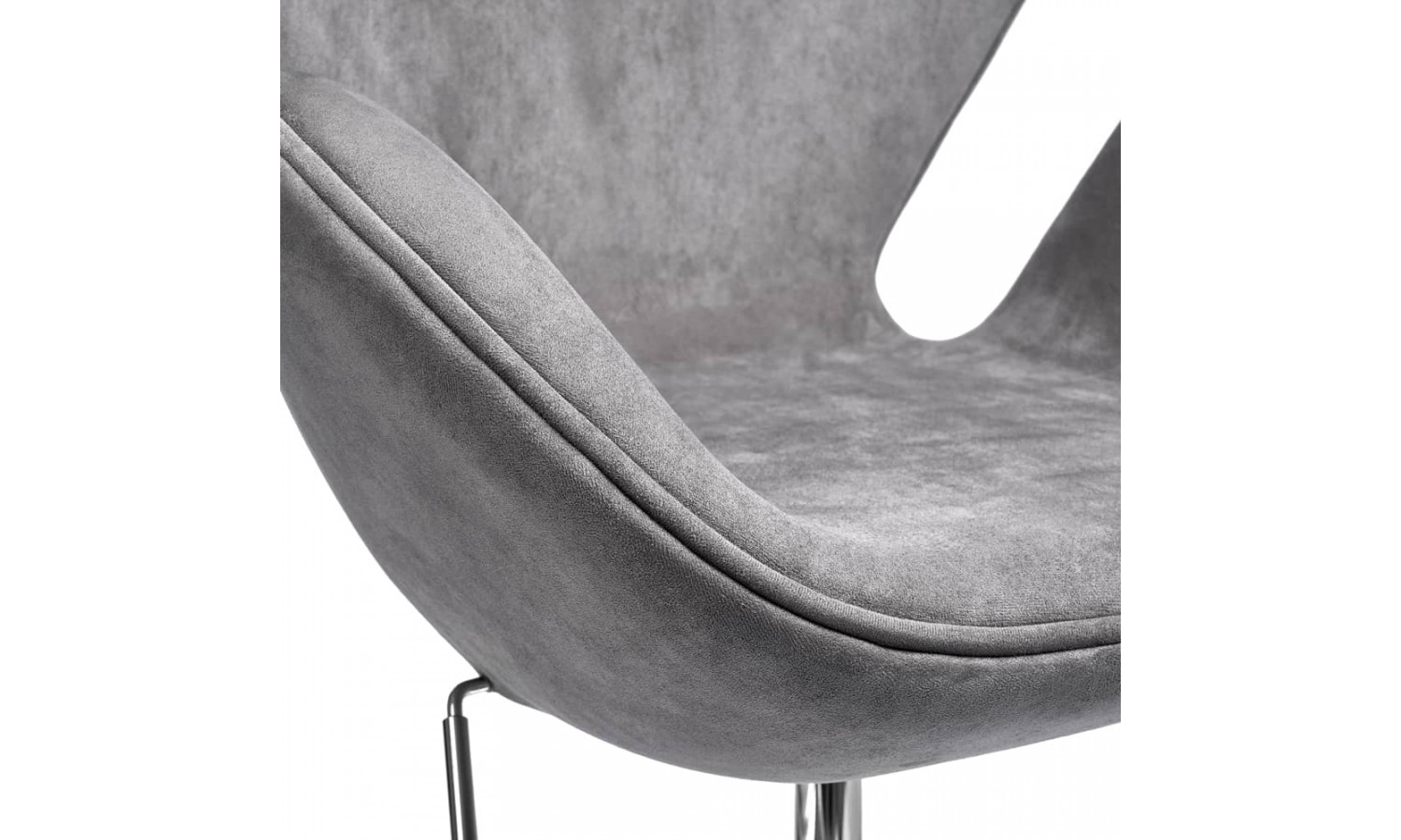 Кресло SWAN STYLE CHAIR серый, искусственная замша