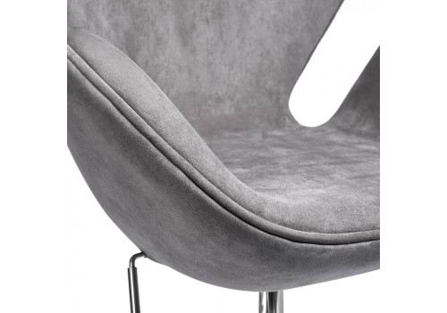 Кресло SWAN STYLE CHAIR серый, искусственная замша