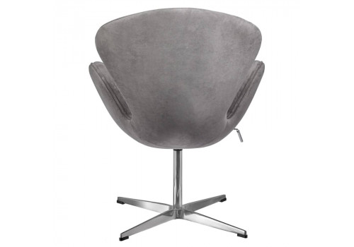 Кресло SWAN STYLE CHAIR серый, искусственная замша