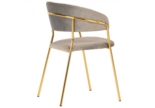 Стул Turin латте с золотыми ножками