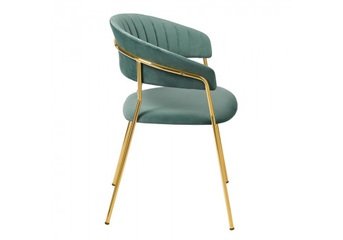 Стул Turin мятный с золотыми ножками