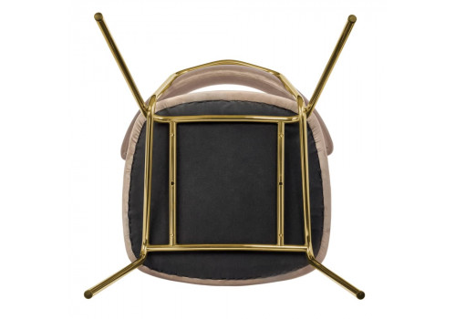 Стул Elle латте с золотыми ножками