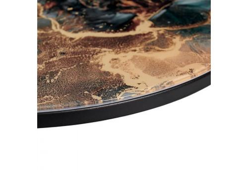 Набор кофейных столиков Tango космический с чёрными ножками, 2шт