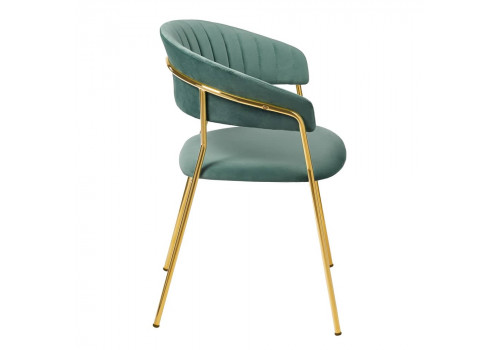 Стул Turin мятный с золотыми ножками