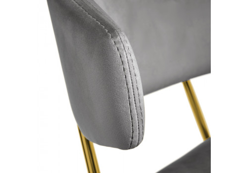 Стул Elle серый с золотыми ножками