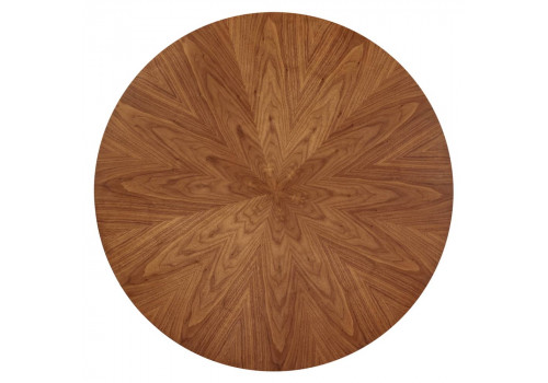 Стол Liverpool диам.110см, шпон орех лучевой набор, с золотистыми ножками