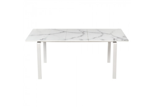 Стол Areal раскладной 140-180х80х75 белый мрамор с белыми ножками