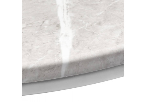 Набор кофейных столиков Tango бежевый мрамор с белыми ножками, 2шт