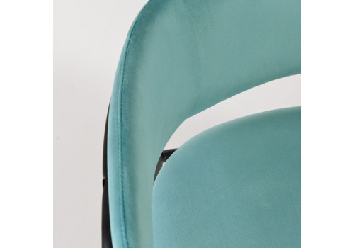 Стул Napoli светло-бирюзовый с чёрными ножками