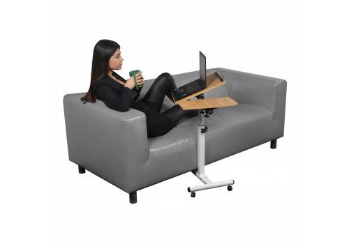 Стол многофункциональный Palma 60x40x62-96см, светлое дерево, белый