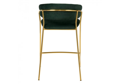 Стул полубарный Turin зеленый с золотыми ножками