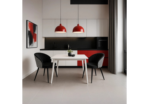 Стул Paola чёрный с жаккардом