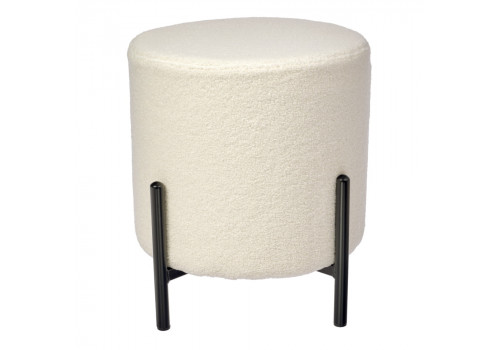 Стул-пуф Otis белый, искусственный мех