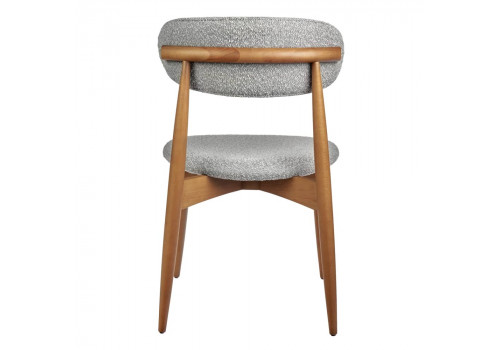 Стул Lucas светло-серый букле с ножками цвета орех