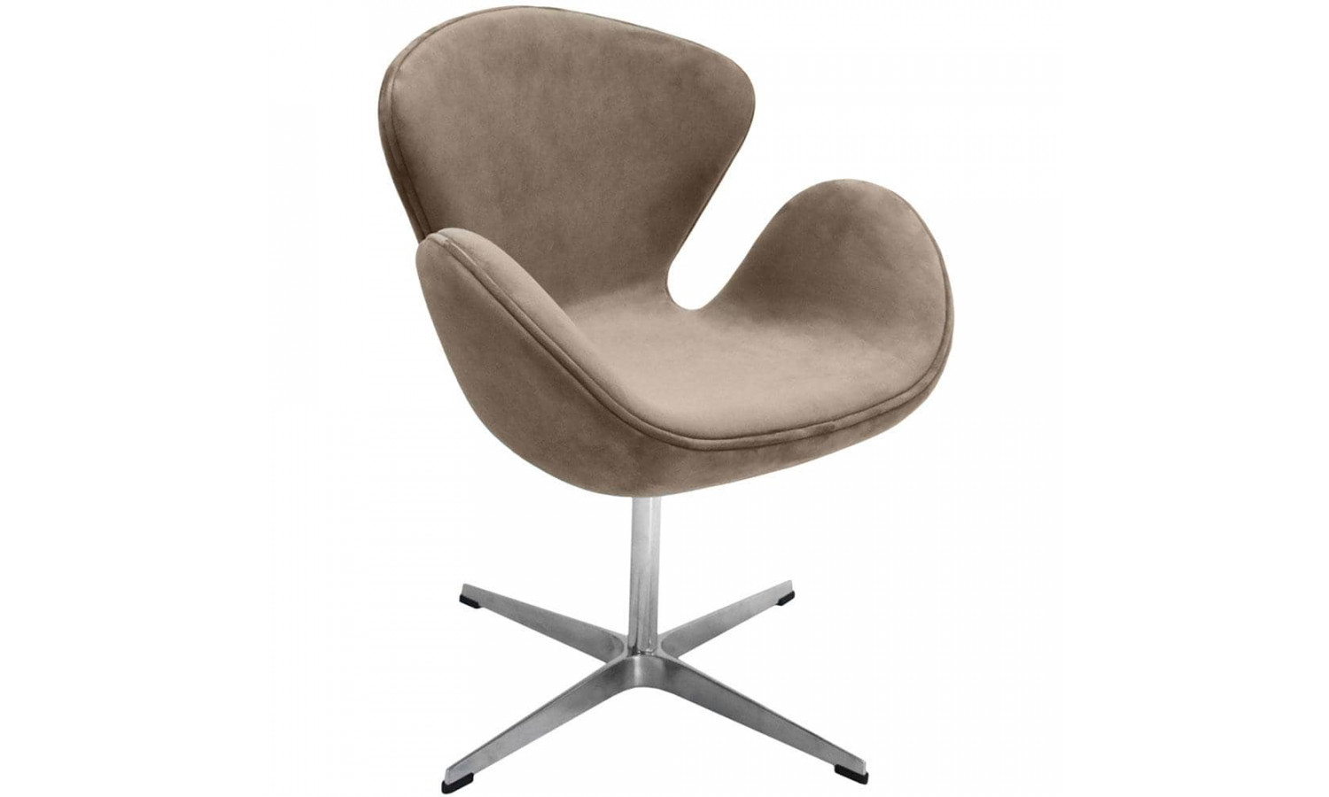 Кресло SWAN STYLE CHAIR латте, искусственная замша