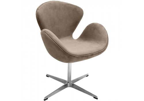 Кресло SWAN STYLE CHAIR латте, искусственная замша