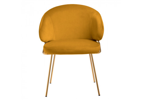 Стул-полукресло Emil медовый с золотыми ножками